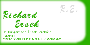 richard ersek business card