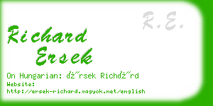 richard ersek business card